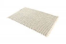 Koberec z kusov - Agadir (čierna/biela)