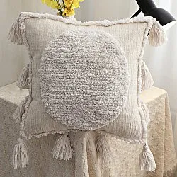 Obal na vankúš - Boho Tassels (offwhite)