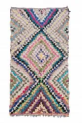Marockansk Boucherouite-matta 265 x 140 cm