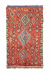 Marockansk Boucherouite-matta 245 x 140 cm