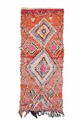 Marockansk Boucherouite-matta 245 x 105 cm