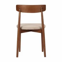 Stol - Ystad (valnöt/beige) - 2 st