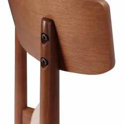 Stol - Ystad (valnöt/beige) - 2 st