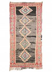 Marockansk Boucherouite-matta 225 x 105 cm
