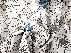 Záclony - Bavlnená záclona Aurelia (modrá)