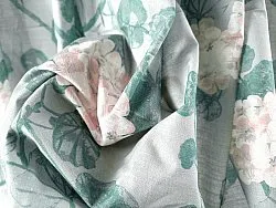 Záclony - Záclona z bavlny Amara (šedá/ružová)