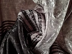 Záclona - Ayla (čierna/šedá)