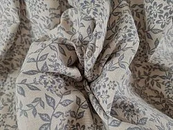 Záclony - Záclona z bavlny Lilja (modrá)