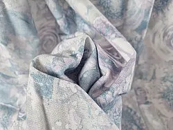 Záclony - Záclona z bavlny Soft (modrá)