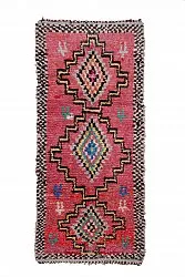 Marockansk Boucherouite-matta 285 x 130 cm