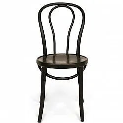 Stol - Bistro (trä/svart) - 2 st