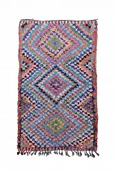 Marockansk Boucherouite-matta 230 x 135 cm
