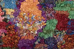 Marockansk Boucherouite-matta 210 x 150 cm