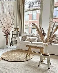 Kruhové koberce - Pletenina (juta)