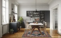 Koberec Wilton - Vakifli (modrý/multikolórový)