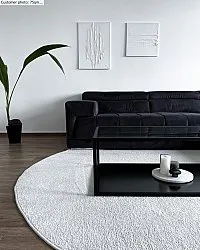 Kruhový koberec - Sunayama (biely)