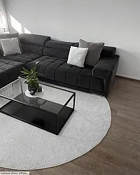 Kruhový koberec - Sunayama (biely)