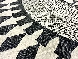Kruhové koberce - Marrakech (kruhový) (čierna/biela/sivá)