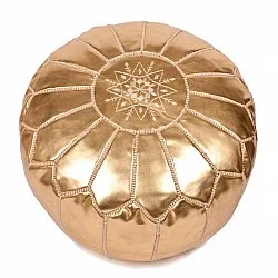 Sittpuff - Marockansk läderpuff (guld)