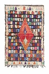 Marockansk Boucherouite-matta 195 x 125 cm