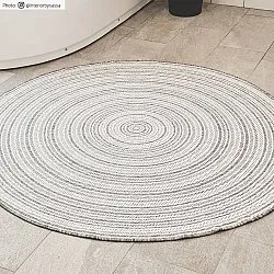 Kruhový koberec - Brussels Weave (šedý)