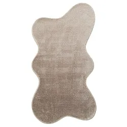 Asymmetrisk Vågig Ryamatta - Aranga Super Soft Fur (brun)
