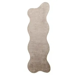 Asymmetrisk Vågig Ryamatta - Aranga Super Soft Fur (brun)