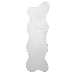 Asymmetrisk Vågig Ryamatta - Aranga Super Soft Fur (vit)