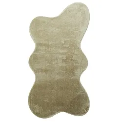 Asymmetrisk Vågig Ryamatta - Aranga Super Soft Fur (ljusgrön)