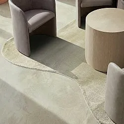 Asymmetrisk Vågig Ryamatta - Aranga Super Soft Fur (ljusgrön)