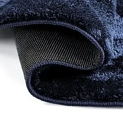 Asymmetrisk Vågig Ryamatta - Aranga Super Soft Fur (mörkblå)