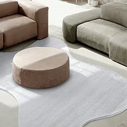 Asymmetrisk Vågig Ryamatta - Aranga Super Soft Fur (vit)