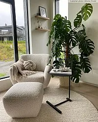 Kruhový koberec - Avafors Wool Bubble (béžový)