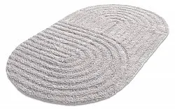 Oválny koberec do kúpeľne - Embla (svetlosivý)