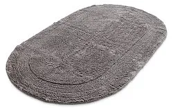 Oválny kúpeľňový koberec - Nila (tmavosivá)