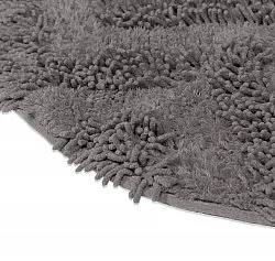 Kúpeľňová rohož okrúhla - Tressa (tmavosivá)