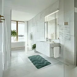 Kúpeľňová rohož - Tressa (tmavozelená)