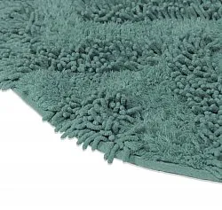 Kúpeľňová rohož okrúhla - Tressa (tmavozelená)