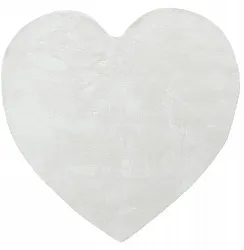 Detský koberec - Aranga Super Soft Heart (biely)
