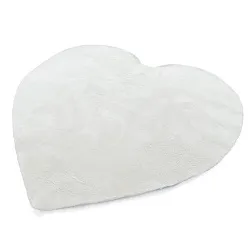 Detský koberec - Aranga Super Soft Heart (biely)