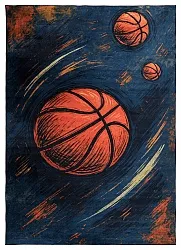 Detský koberec - Basketball (modrá)