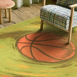 Detský koberec - Basketball (zelená)