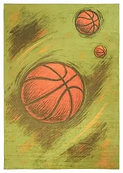 Detský koberec - Basketball (zelená)