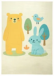 Detský koberec - Bear and Bunny (krémová/multi)