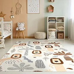 Detský koberec - Lion Friends (béžový)