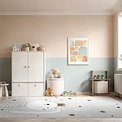 Detský koberec - Rabbit Crown (šedý)