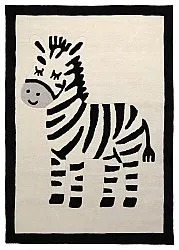 Detský koberec - Zebra Hand Tufted Wool Premium (béžová/čierna)