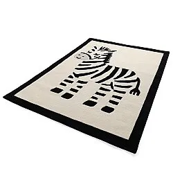 Detský koberec - Zebra Hand Tufted Wool Premium (béžová/čierna)