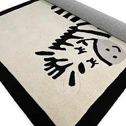 Detský koberec - Zebra Hand Tufted Wool Premium (béžová/čierna)