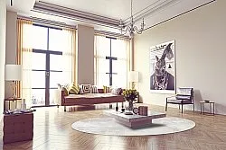 Kruhový koberec - Rouen (béžový)